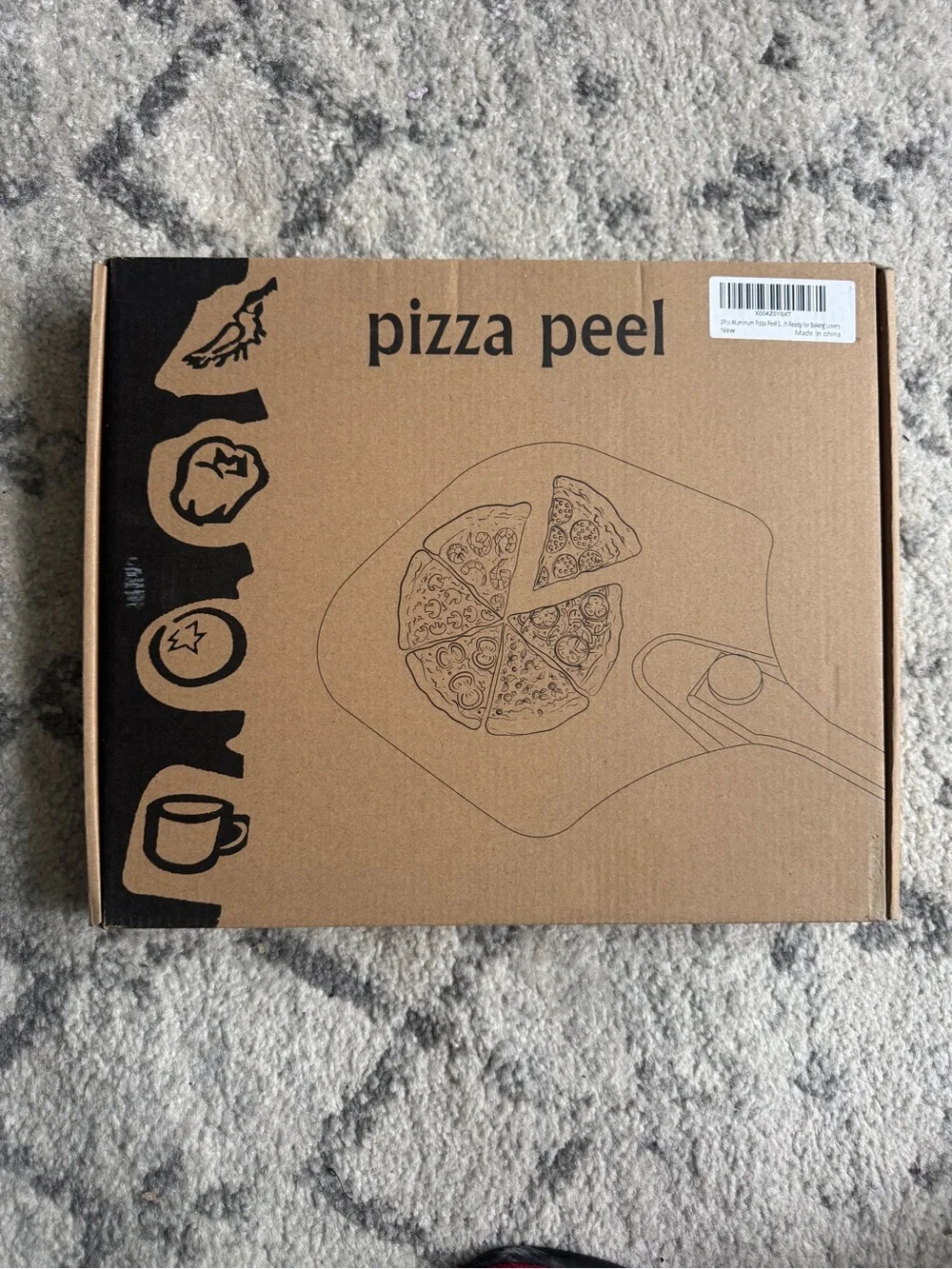 Stainless Steel Pizza Peel with Wood Handle - Silver and Wood